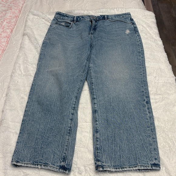 LOFT Light Blue Straight Leg Jeans - Picture 1 of 7